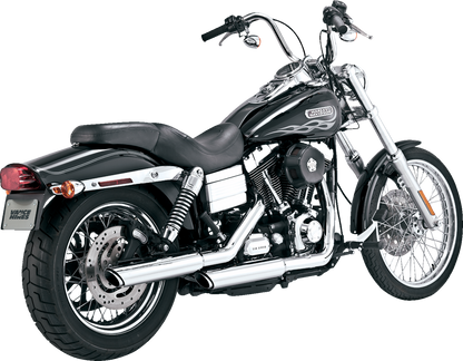 Vance & Hines 3" Chrome Twin Slash PCX Slip On Mufflers 1991-2017 Harley Dyna
