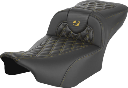 Saddlemen Roadsofa Gold Carbon Lattice Extended Seat for 2023-26 Harley Touring
