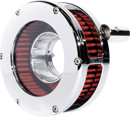 Feuling BA Slim Clear Chrome Air Filter Kit fits 1999-2017 Harley Touring Dyna