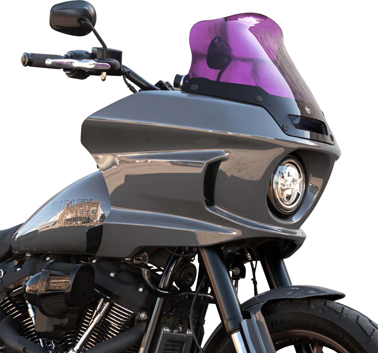 Klock Werks Kolor Flare 8" Purple Windshield 2022-2024 Harley Softail Low Rider
