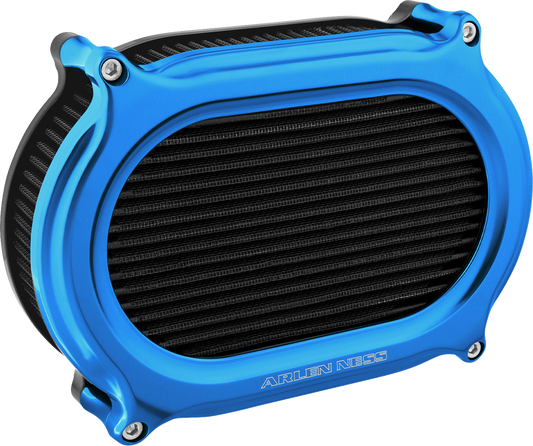 Arlen Ness Oval Stage 2 Blue Air Filter Kit for 2023-2025 Harley Touring Softail