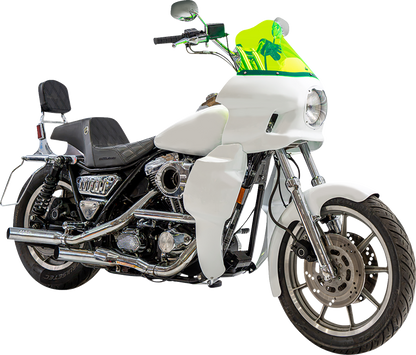 Klock Werks Flare 12.5" Green Ice Windshield fits Saddlemen S-RT Mini Fairing