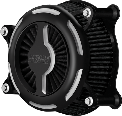 Vance & Hines Black Contrast VO2 Blade Air Filter Cleaner for 2017-25 Harley M8
