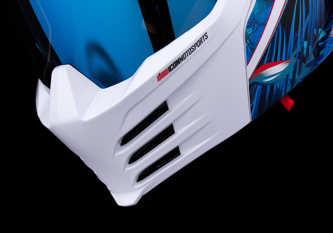 Icon Elsinore Kaonohi Blue Unisex Adult Modular Motorcycle Race Street Helmet