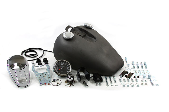 Vtwin Bobbed 3.2 Gallon Bolt On Gas Fuel Tank Kit1952-1978 Harley Sportster XL