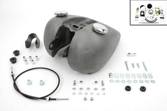 VTwin Bobbed 3.2 Gallon Gas Tank & Speedo Kit 1982-1994 Harley Sportster XL