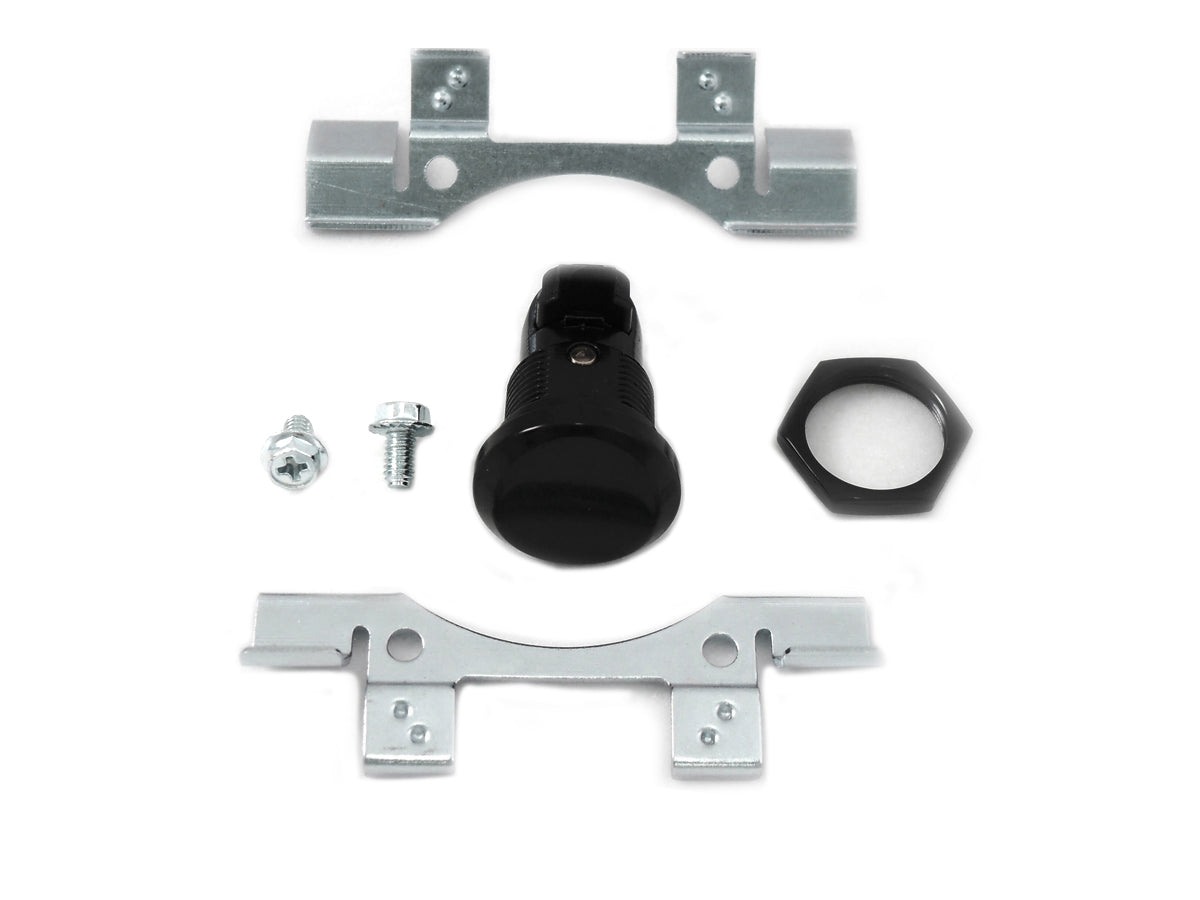 V-Twin Black Push Button Fuel Door Latch for 1992-2025 Harley Touring