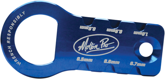 Motion Pro Blue Anodized Motorcycle Spark Plug Gap Tool for Harley Davidson