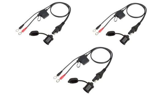 Drag Specialties 3 Black 7.5A 20" Motorcycle Battery Pigtail Charger for Harley