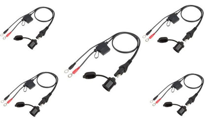 Drag Specialties 5 Black 7.5A 20" Motorcycle Battery Pigtail Charger for Harley