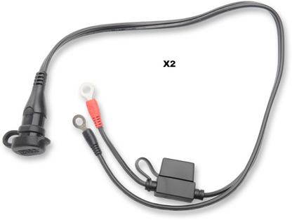 Drag Specialties 2x Universal Motorcycle Batter Tender Eyelet Cable Pigtail