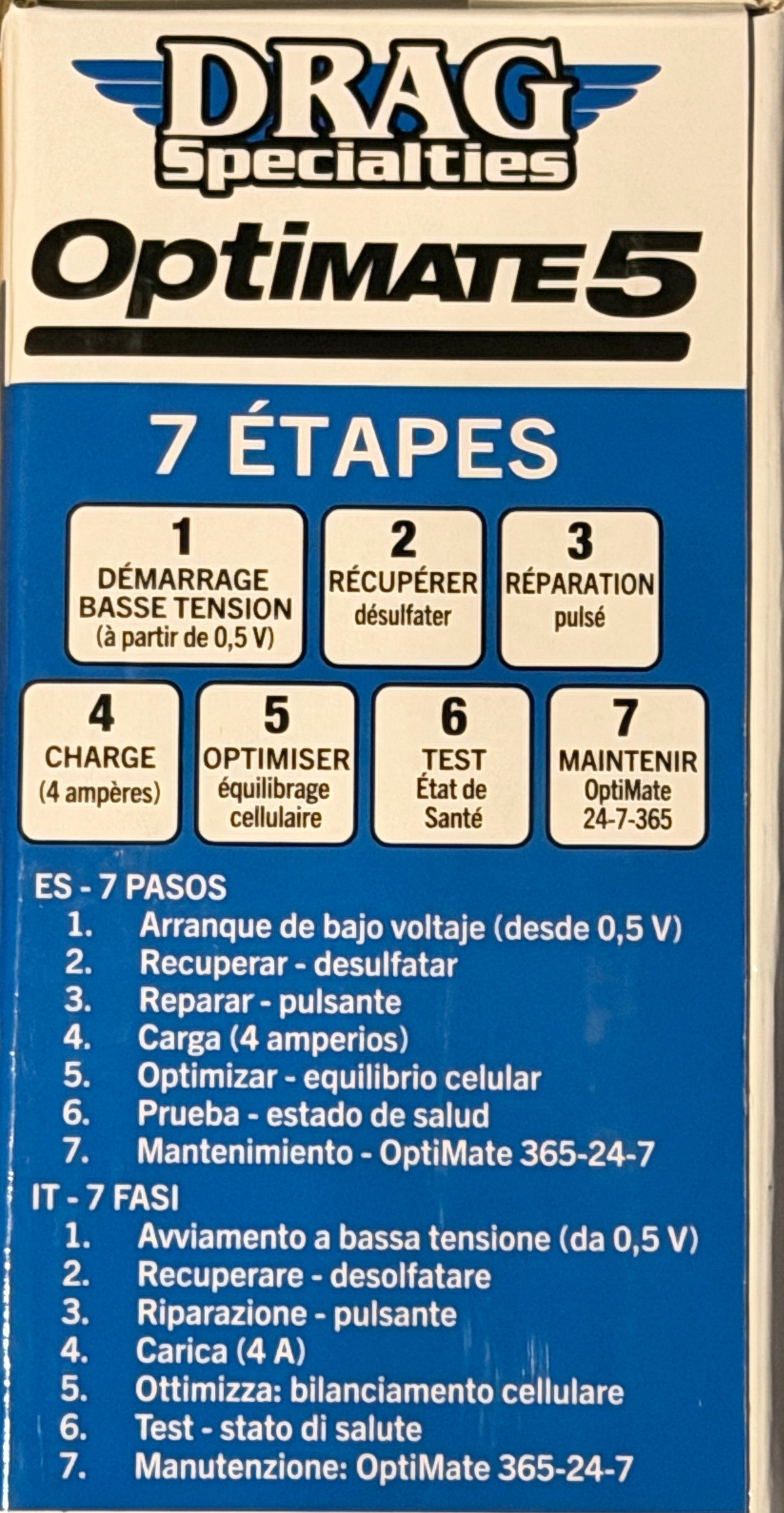 Drag Specialties Optimate 5 V2 Battery Charger Maintainer 12V Motorcycle ATV UTV