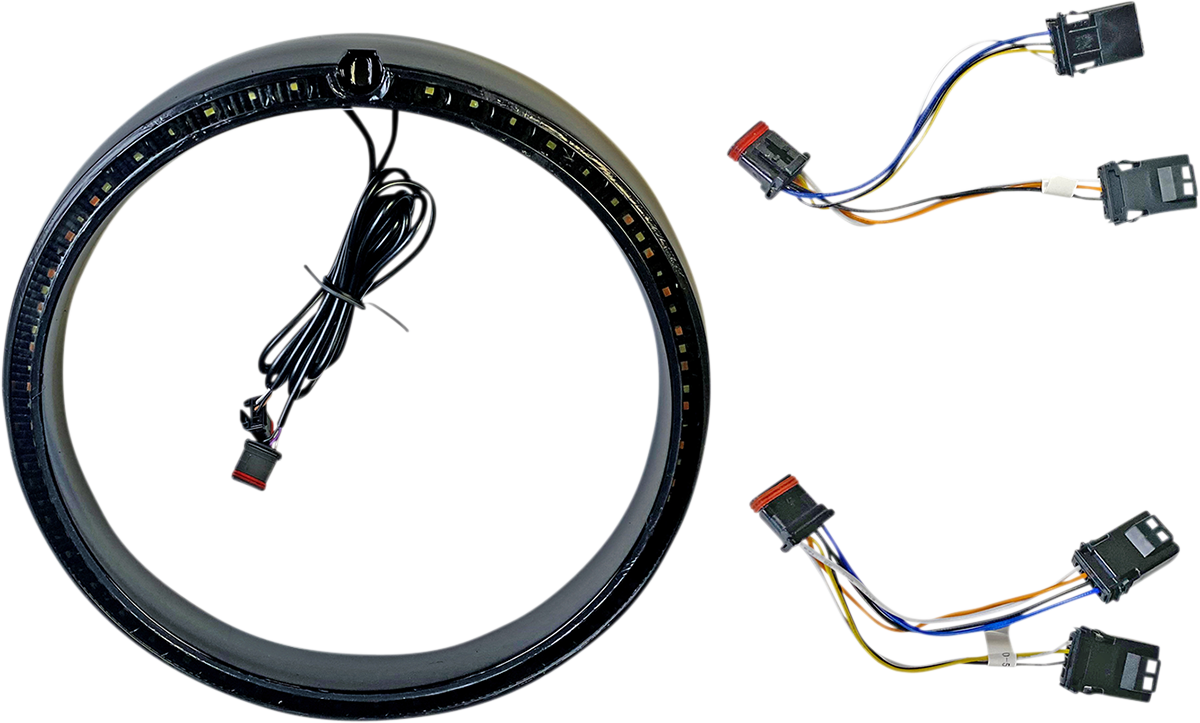 Custom Dynamics Sequential LED Turn Signal Headlight Trim 2014-24 Harley Touring