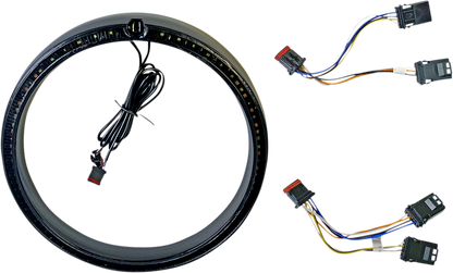 Custom Dynamics Sequential LED Turn Signal Headlight Trim 2014-24 Harley Touring