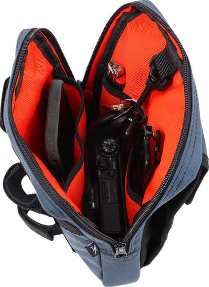 Thrashin Supply Blue Motorcycle Handlebar Storage Bag Slim for Harley THB-0029