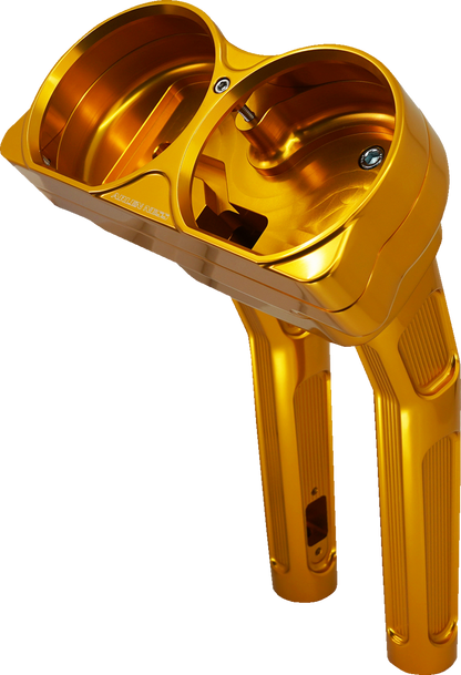 Arlen Ness Method 10" Gold Kickback Handlebar Riser for 2015-2023 Road Glide