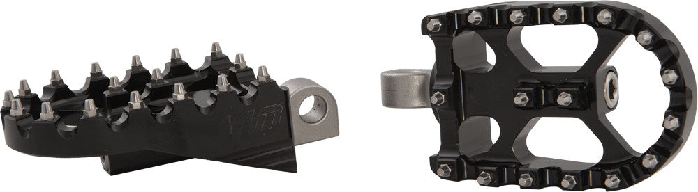 Flo Black Moto Style Footpeg Set 1955-2019 Harley Dyna Touring Softail Sportster