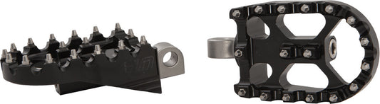 Flo Black Moto Style Footpeg Set 1955-2019 Harley Dyna Touring Softail Sportster