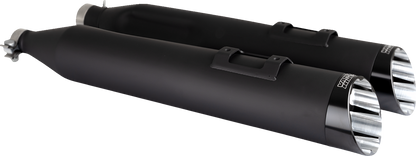 Vance & Hines Razorback 450 Black Slip On Mufflers for 2017-2025 Harley Touring