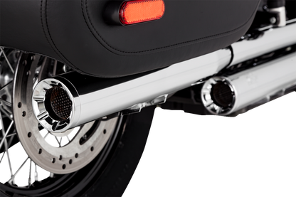 Vance & Hines Chrome 3" Eliminator 300 Slip On Mufflers 2018-2022 Harley FLHC