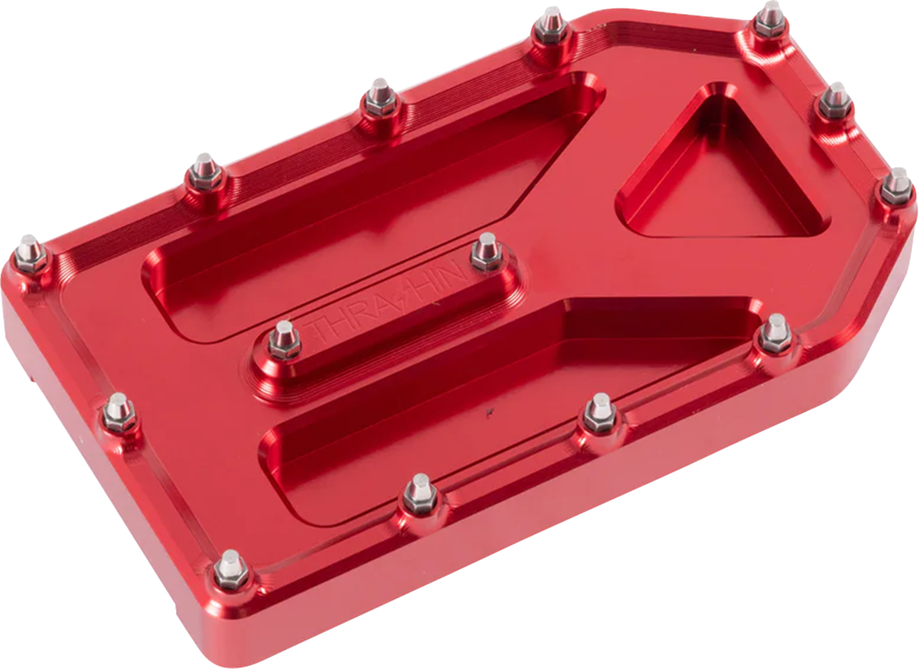 Thrashin Supply Red Aggressor Brake Pedal Pad for 1999-2025 Harley Touring FLHX