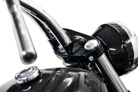 La Choppers Black 1" Pullback Handlebar Riser Extensions for Harley Davidson