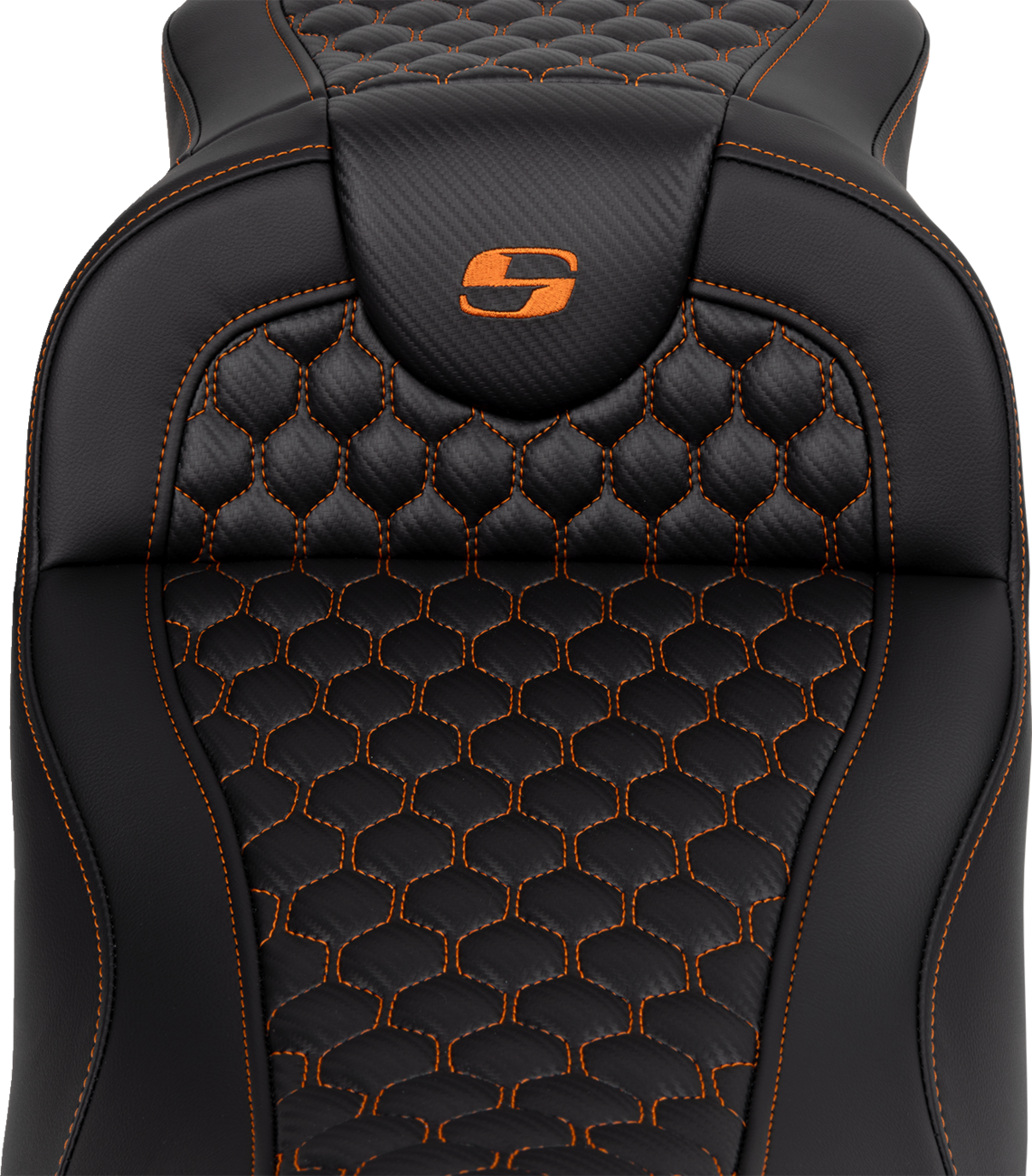 Saddlemen Roadsofa Orange Honeycomb Extended Gel Seat 2008-2025 Harley Touring
