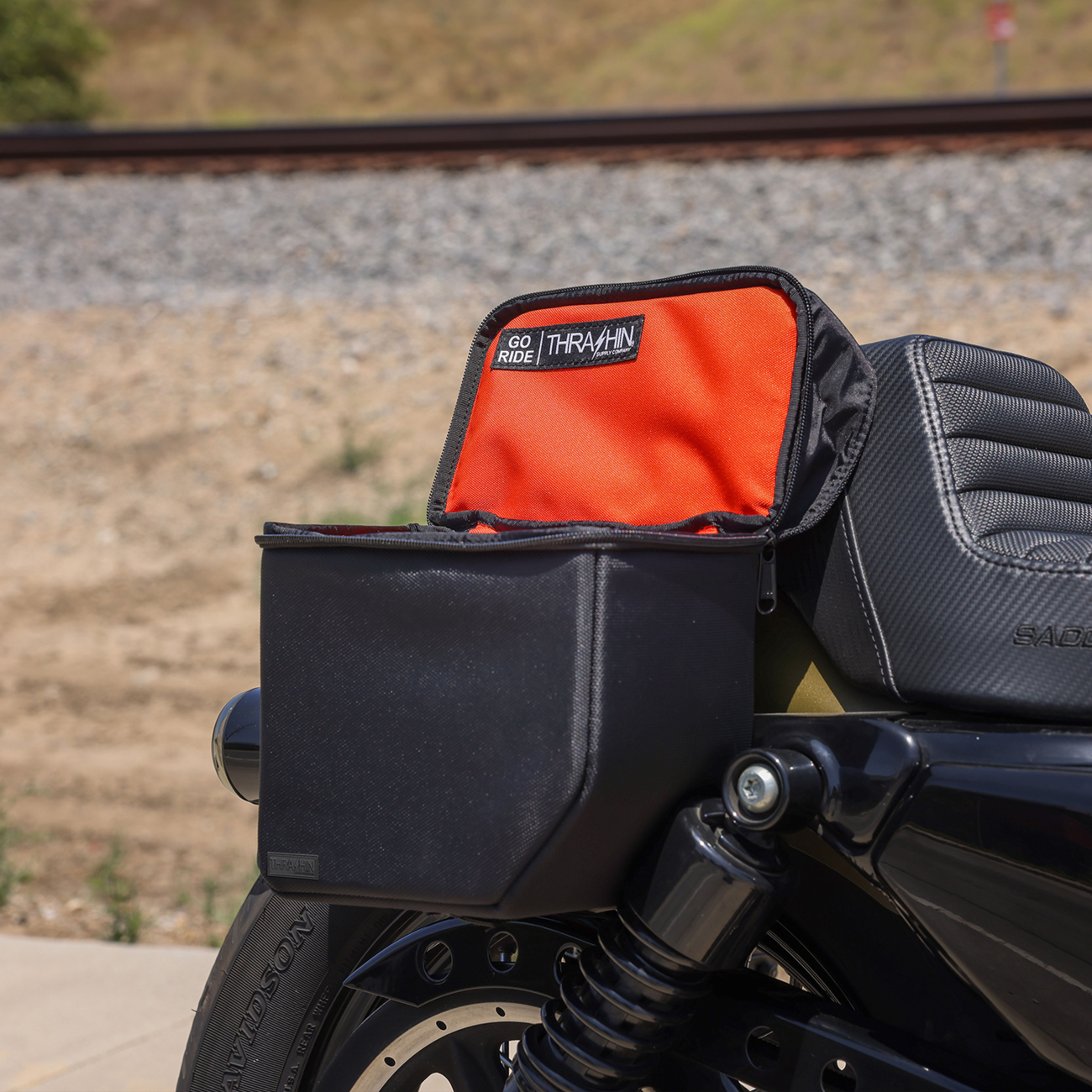 Thrashin 8L Mini Essential Rear Storage Saddlebags for Harley Davidson TSB-0019