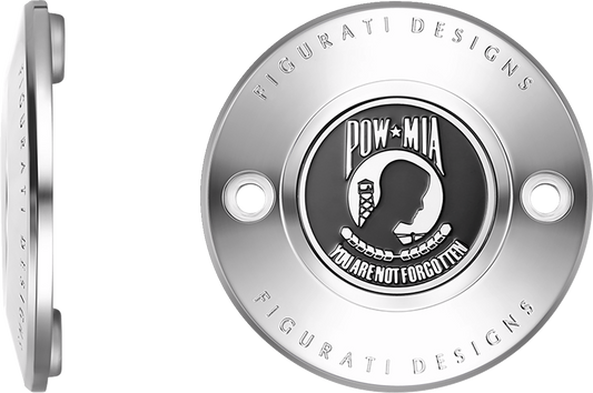 Figurati Designs POW-MIA Stainless Steel Timing Cover for 2017-2023 Harley M8
