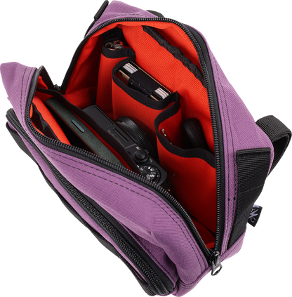Thrashin Supply Purple Motorcycle Handlebar Storage Bag Plus for Harley THB-0027