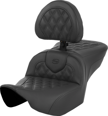 Saddlemen Roadsofa Lattice Gel Seat w/ Backrest fits 2023-2025 Harley Touring