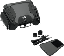Saddlemen Black Wide Tunnel Motorcycle Biker Tail Bag for Harley Indian