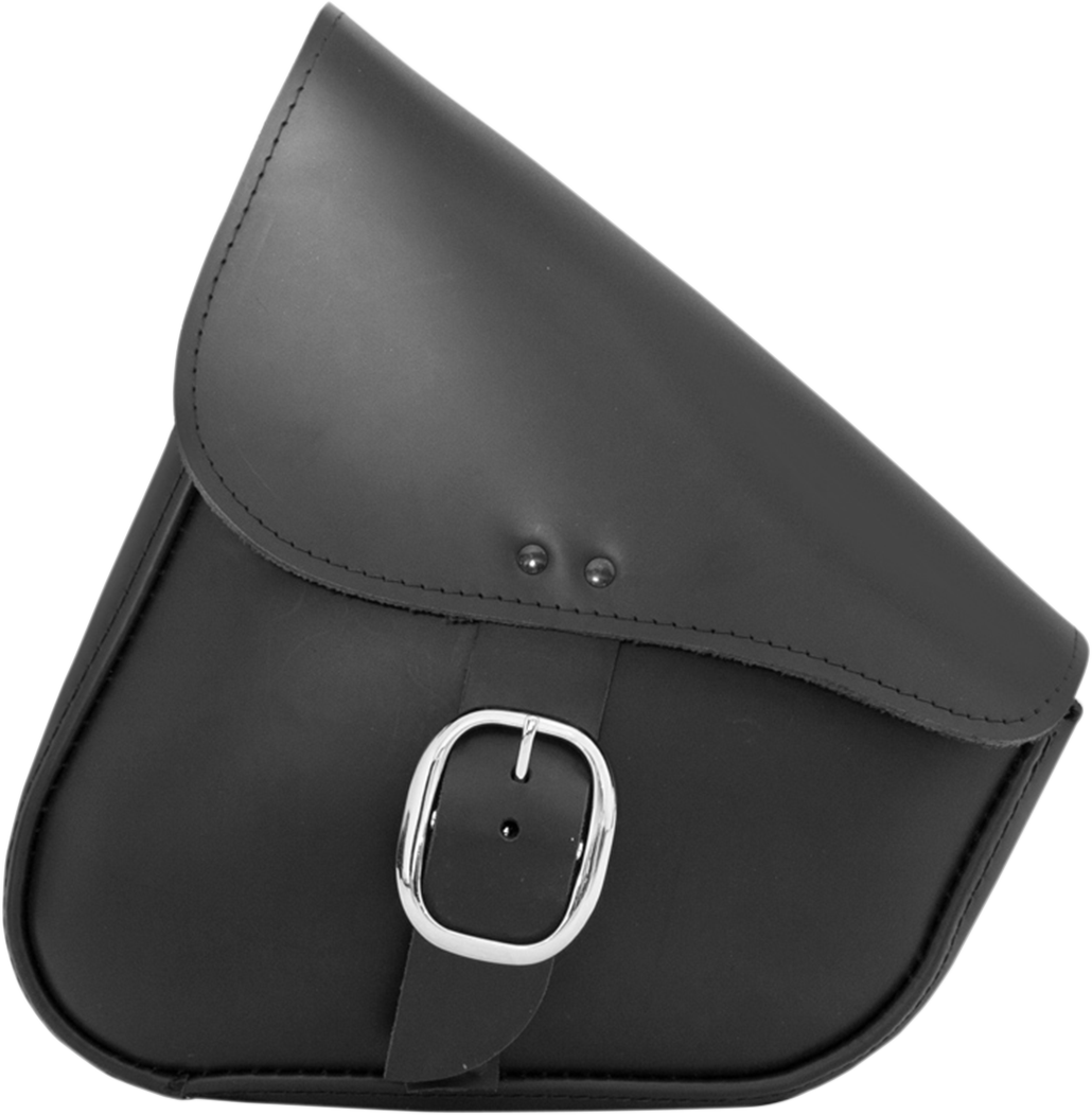 Willie & Max Leather Left Side Swing Arm Saddlebag 1984-2017 Harley Softail FXST