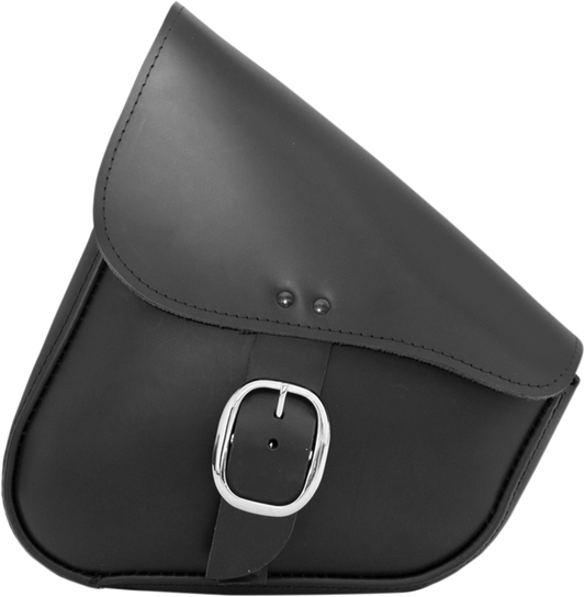 Willie & Max Leather Left Side Swing Arm Saddlebag 1984-2017 Harley Softail FXST