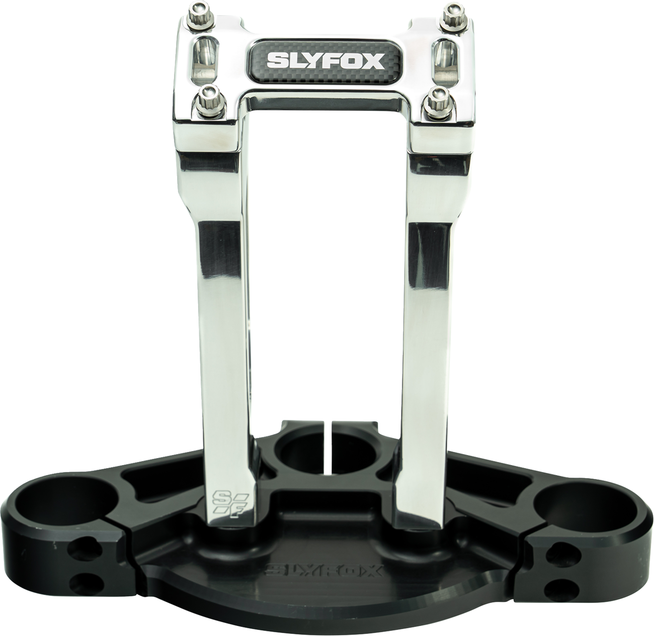 Slyfox 8" Raw 1-1/8" Clamping Straight Handlebar Riser Kit for Harley Davidson