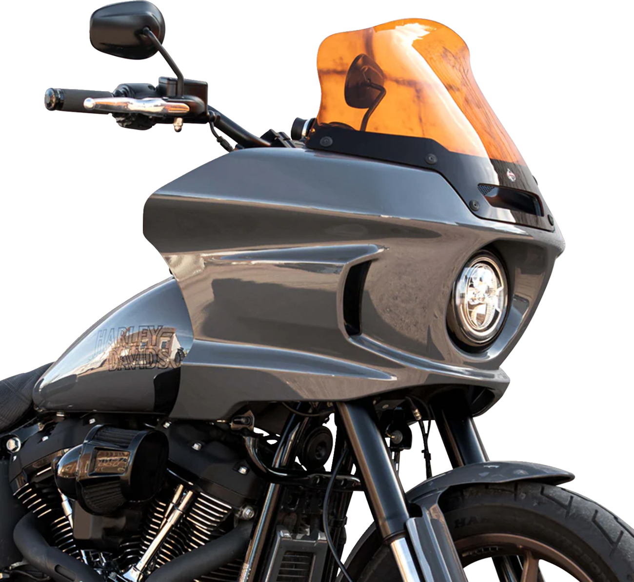 Klock Werks Kolor Flare 8" Orange Windshield 2022-2024 Harley Softail Low Rider
