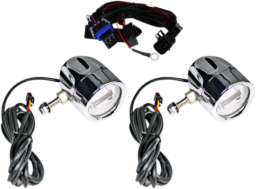 Custom Dynamics Chrome Probeam LED Fog Light Kit 14-23 Indian Chief Roadmaset