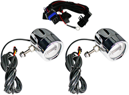 Custom Dynamics Chrome Probeam LED Fog Light Kit 14-23 Indian Chief Roadmaset