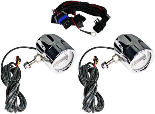 Custom Dynamics Chrome Probeam LED Fog Light Kit 14-23 Indian Chief Roadmaset