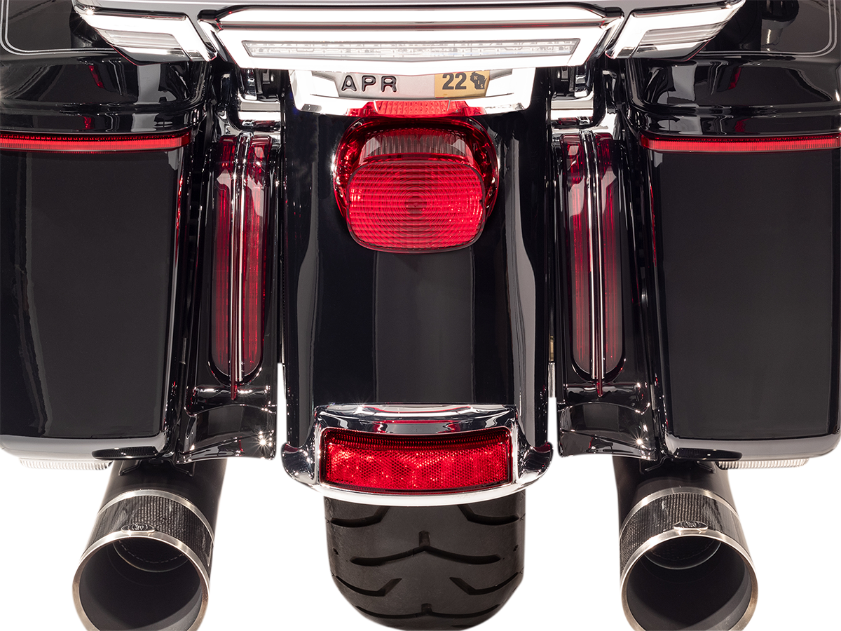 Ciro Black Rear LED Filler Panel Lights 2014-24 Harley Touring FLHR FLHTK FLTRU