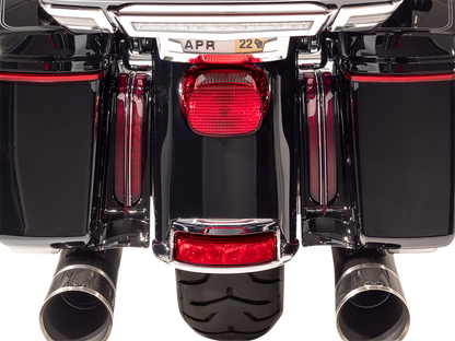 Ciro Black Rear LED Filler Panel Lights 2014-24 Harley Touring FLHR FLHTK FLTRU