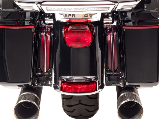 Ciro Black Rear LED Filler Panel Lights 2014-24 Harley Touring FLHR FLHTK FLTRU