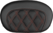 Saddlemen Mini Contour Red Lattice Stitch Sissy Bar Backrest Pad for Harley