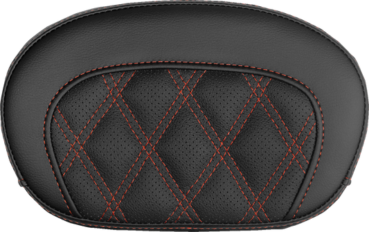 Saddlemen Mini Contour Red Lattice Stitch Sissy Bar Backrest Pad for Harley