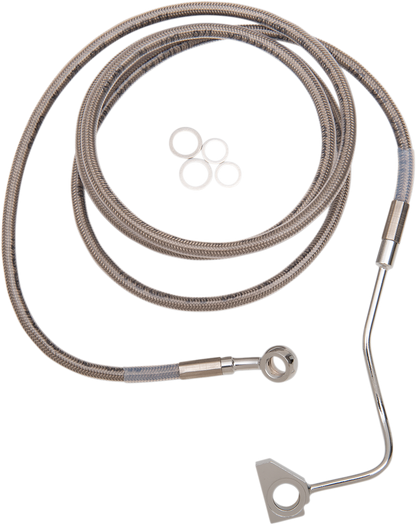 Drag Specialties 72-1/2" (+8") Front Stainless Brake Line 2014-22 Harley Touring