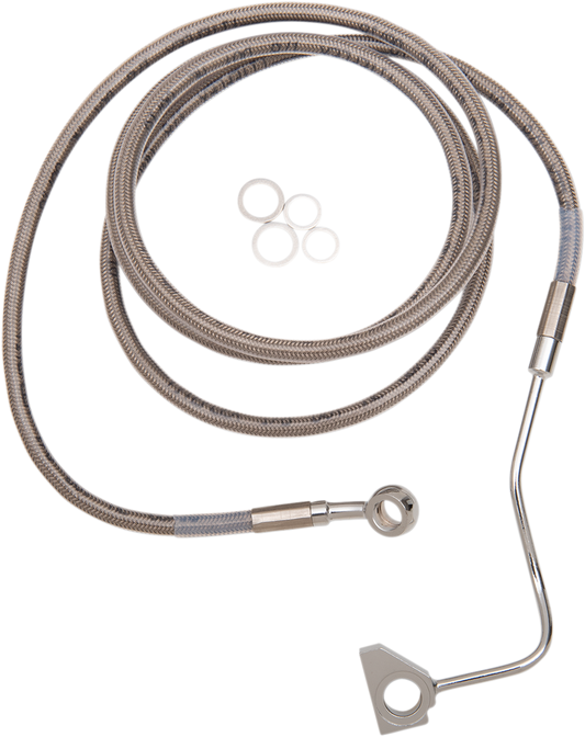 Drag Specialties 72-1/2" (+8") Front Stainless Brake Line 2014-22 Harley Touring
