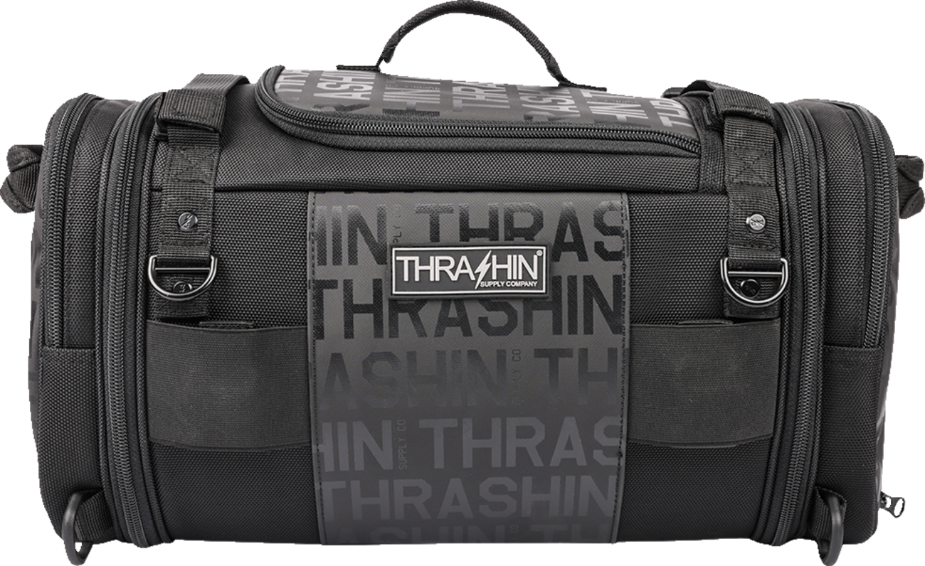 Thrashin Black Motorcycle Passenger 8.45 Gallon Bag for Harley Davidson TSB-0009