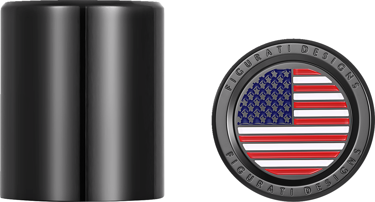 Figurati Designs American Flag Short Magnetic Docking Hardware Covers for Harley
