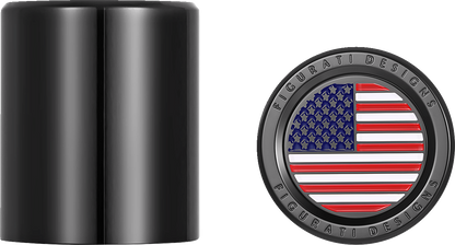 Figurati Designs American Flag Short Magnetic Docking Hardware Covers for Harley