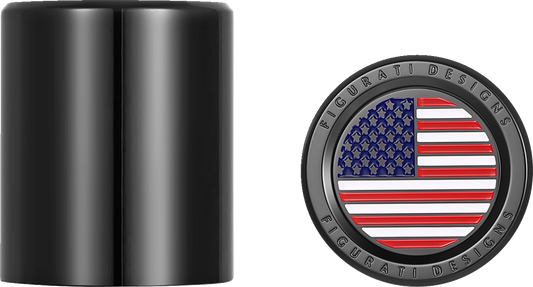 Figurati Designs American Flag Short Magnetic Docking Hardware Covers for Harley